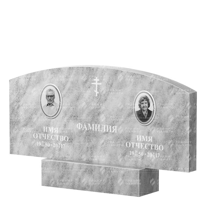 Памятники из мрамора в Волжском | Двойной мраморный памятник ФМ-256