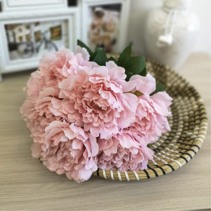 Искусственные цветы в Волжском | Цветы искусственные «Пионы», розовые, букет