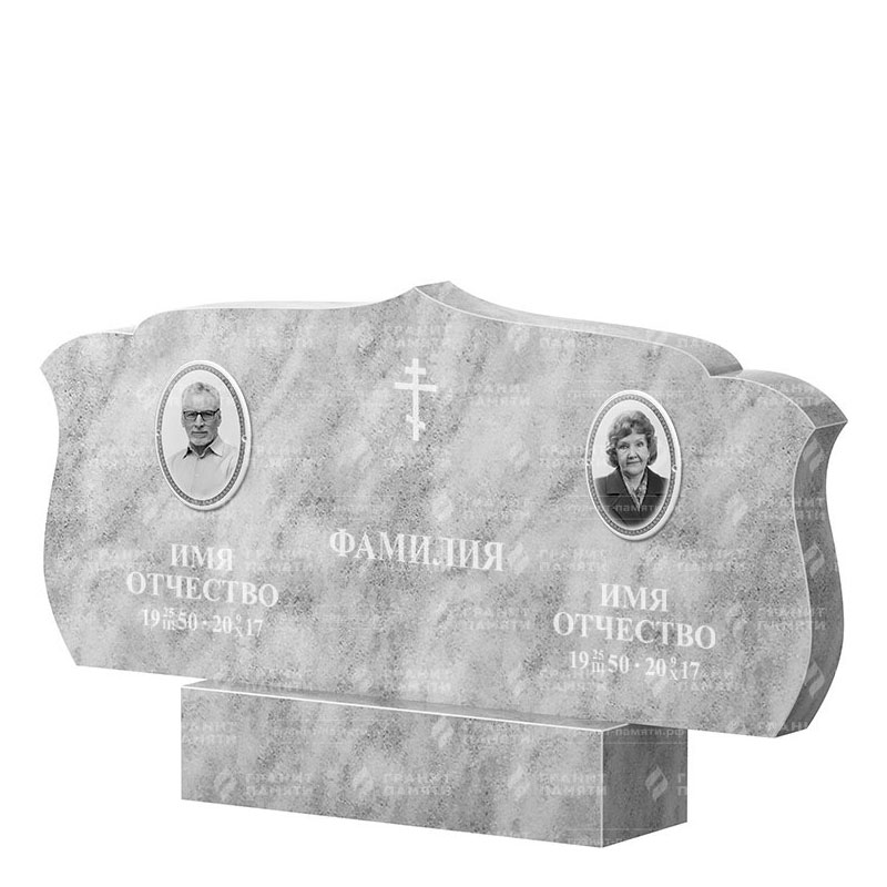 Памятники из мрамора в Волжском | Двойной мраморный памятник ФМ-130