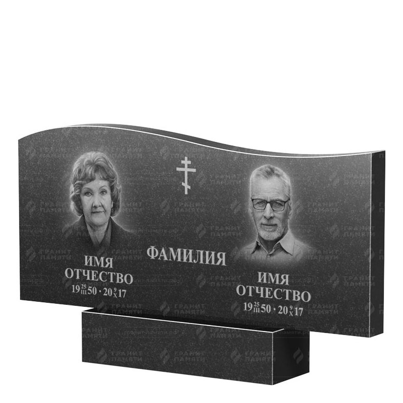 Памятники из гранита двойные в Волжском | Двойной гранитный памятник ФГ-255