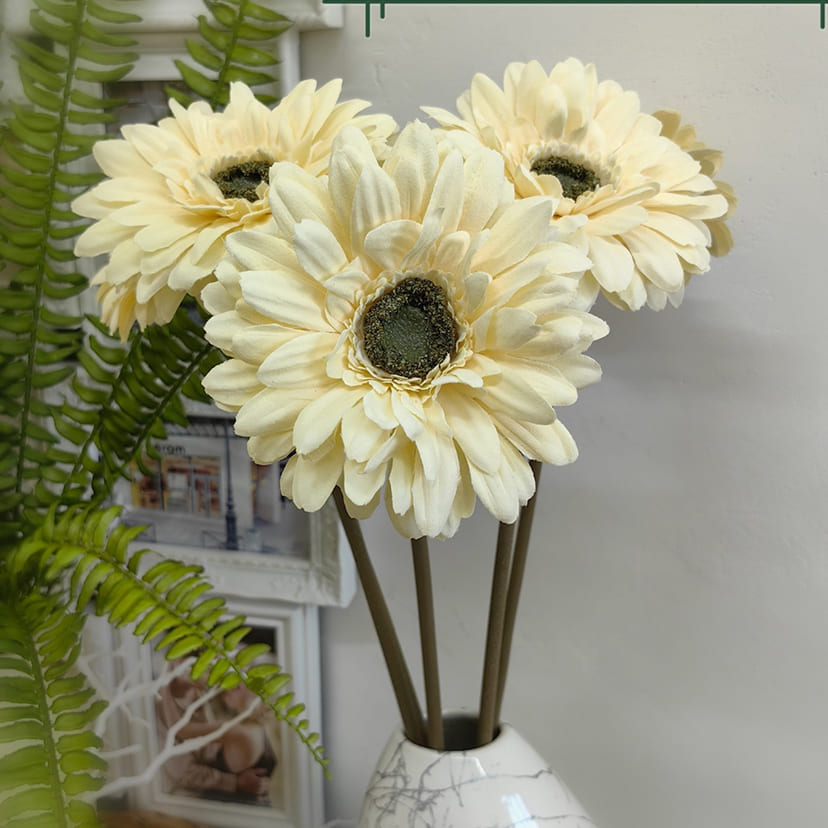 Искусственные цветы в Волжском | Цветок искусственный «Гербера», молочно-персиковая, одиночный