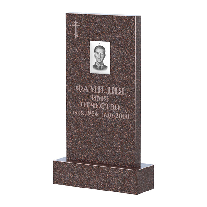 Памятники из цветного гранита в Волжском | Памятник из гранита Елизовский прямой