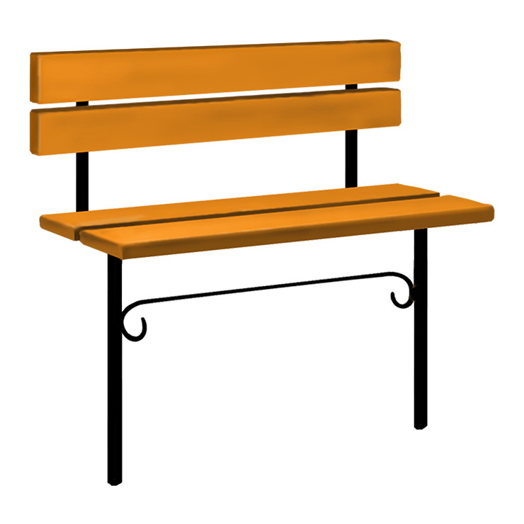 Металлические оградки, столы, скамейки в Волжском | Скамейка №4 со спинкой