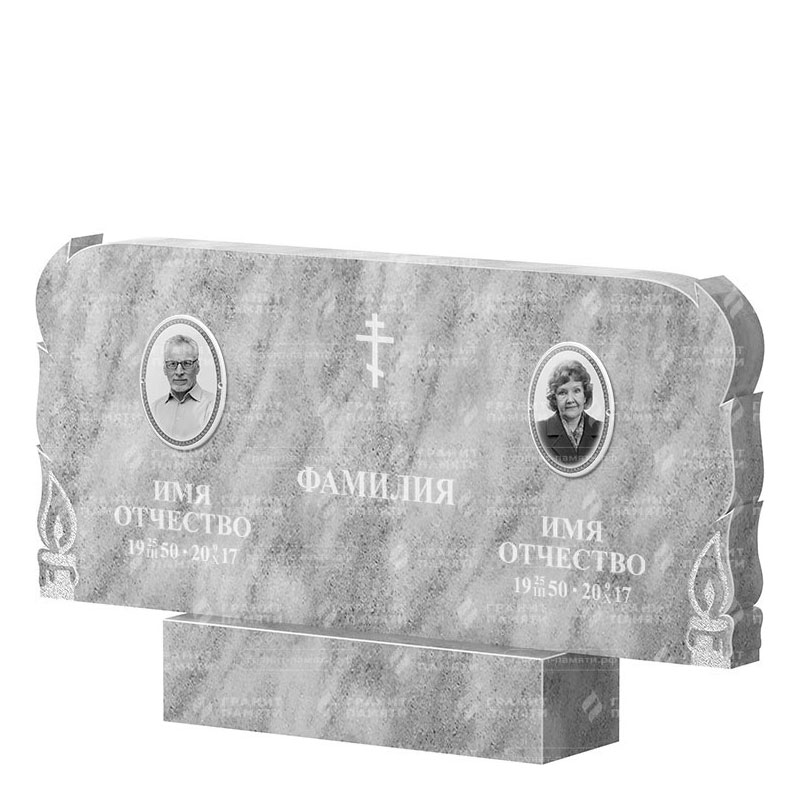 Памятники из мрамора в Волжском | Двойной мраморный памятник ФМ-133