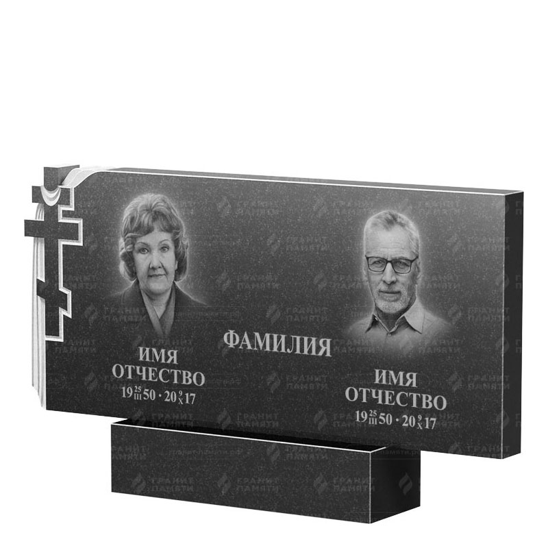 Памятники из гранита двойные в Волжском | Двойной гранитный памятник ФГ-139