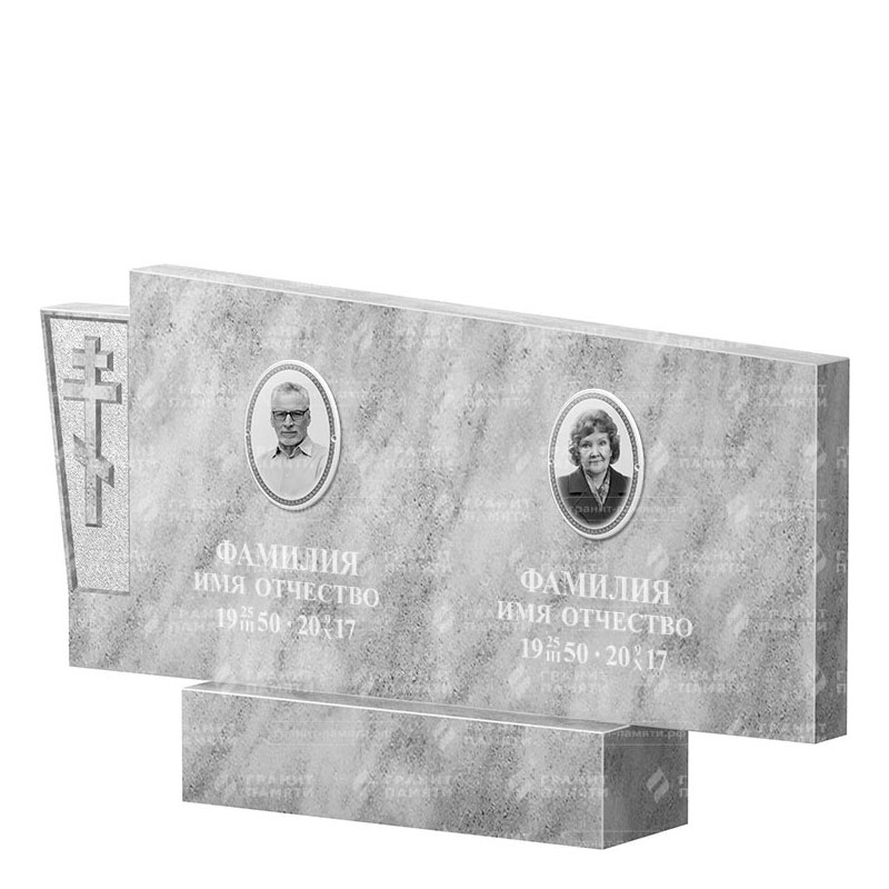 Памятники из мрамора в Волжском | Двойной мраморный памятник ФМ-137