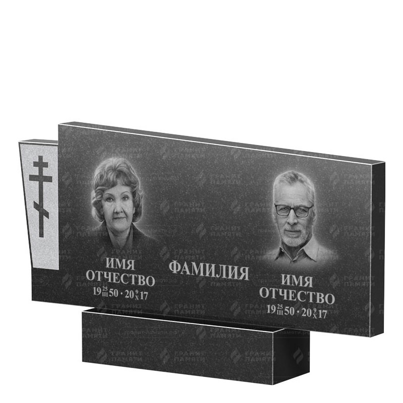 Памятники из гранита двойные в Волжском | Двойной гранитный памятник ФГ-137