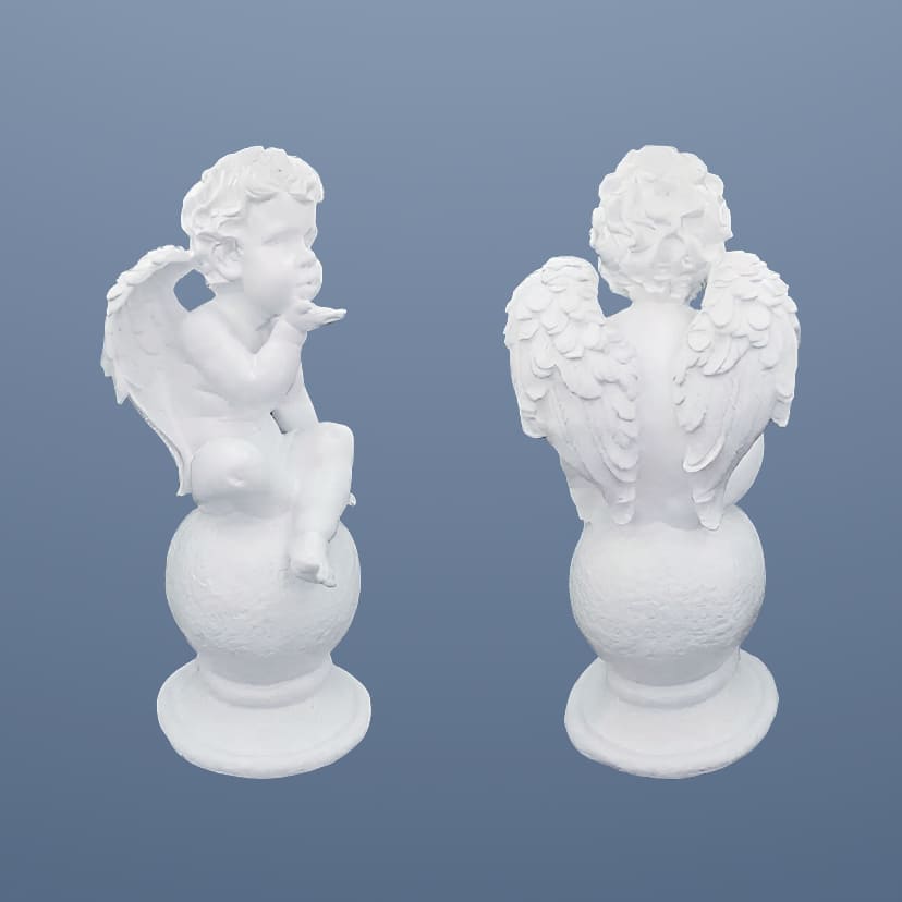 Скульптуры из искусственного мрамора в Волжском | Скульптура ангел на шаре №2