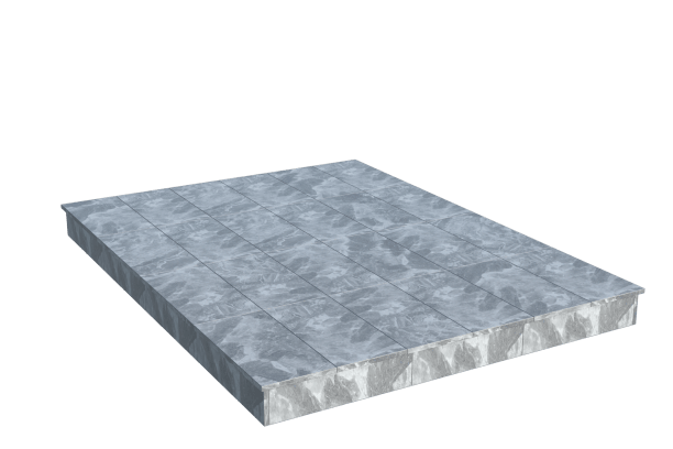 Площадки на могилу в Волжском | Площадка с вертикальной (15 см) мраморной облицовкой