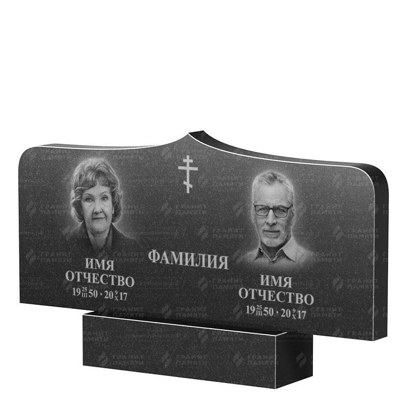 Гранитные памятники в Волжском | Двойной гранитный памятник ФГ-260