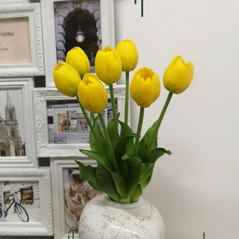 Искусственные цветы в Волжском | Цветы искусственные «Тюльпаны», желтые, букет