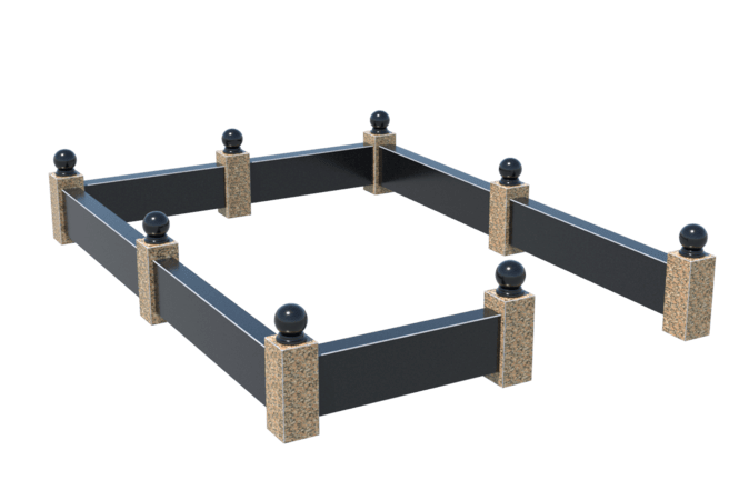 Цоколи на могилу в Волжском | Цоколь на могилу №0036