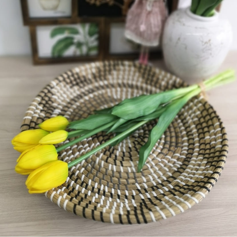 Искусственные цветы в Волжском | Цветы искусственные «Тюльпаны, бутоны», желтые, букет