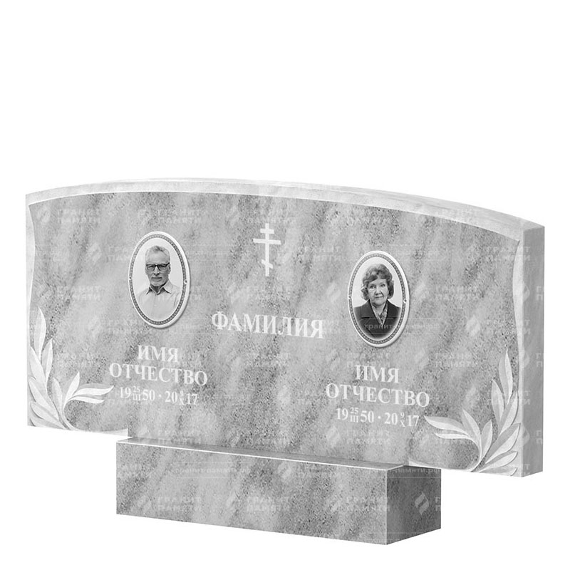 Памятники из мрамора в Волжском | Двойной мраморный памятник ФМ-135