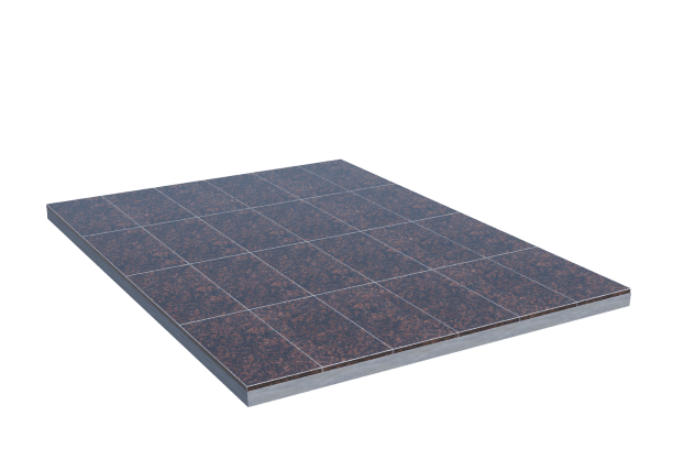 Площадки на могилу в Волжском | Площадка с облицовкой Дымовским гранитом