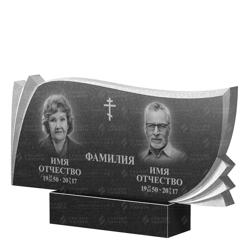 Гранитные памятники в Волжском | Двойной гранитный памятник ФГ-265