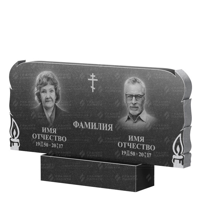 Памятники из гранита двойные в Волжском | Двойной гранитный памятник ФГ-133