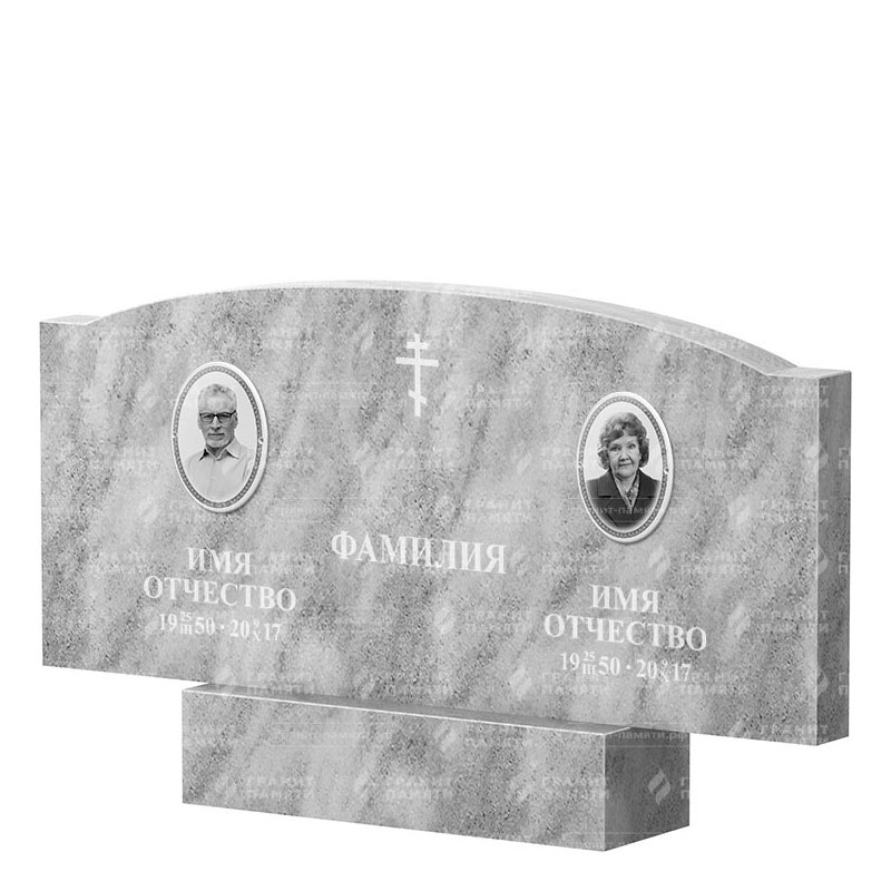 Памятники из мрамора в Волжском | Двойной мраморный памятник ФМ-257