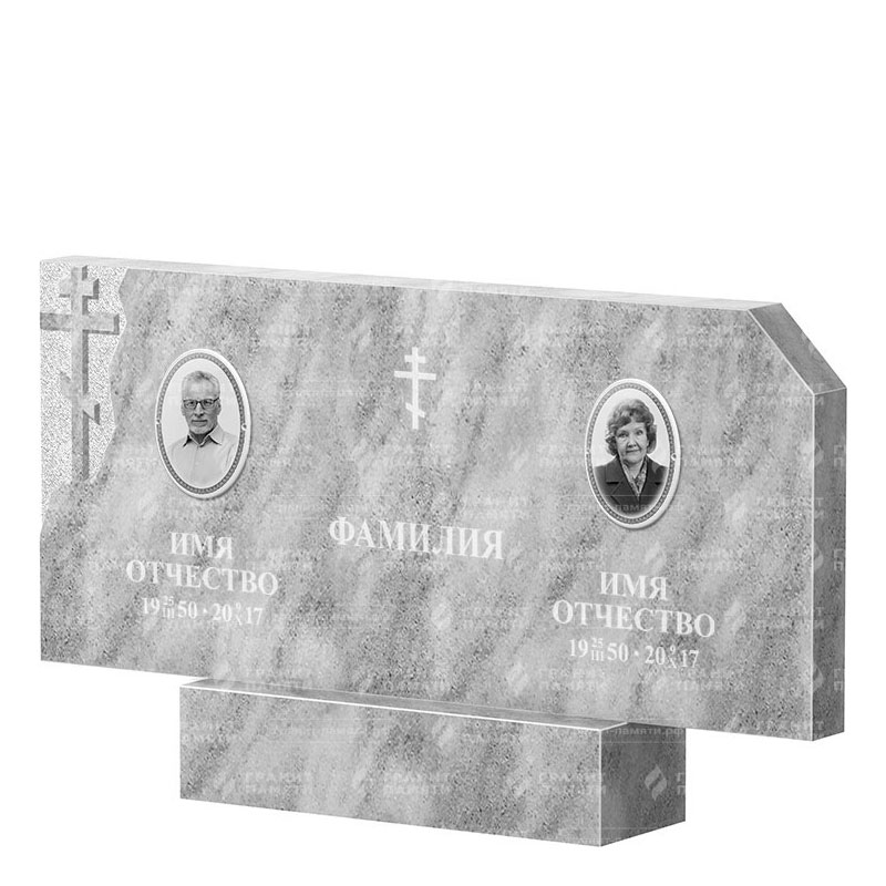 Памятники из мрамора в Волжском | Двойной мраморный памятник ФМ-134
