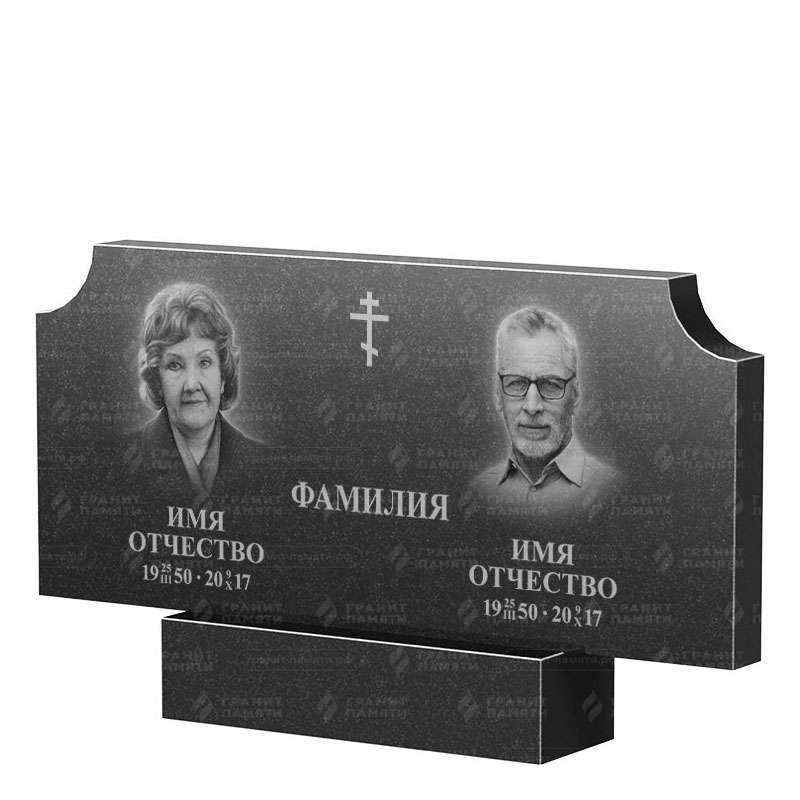 Памятники из гранита двойные в Волжском | Двойной гранитный памятник ФГ-253