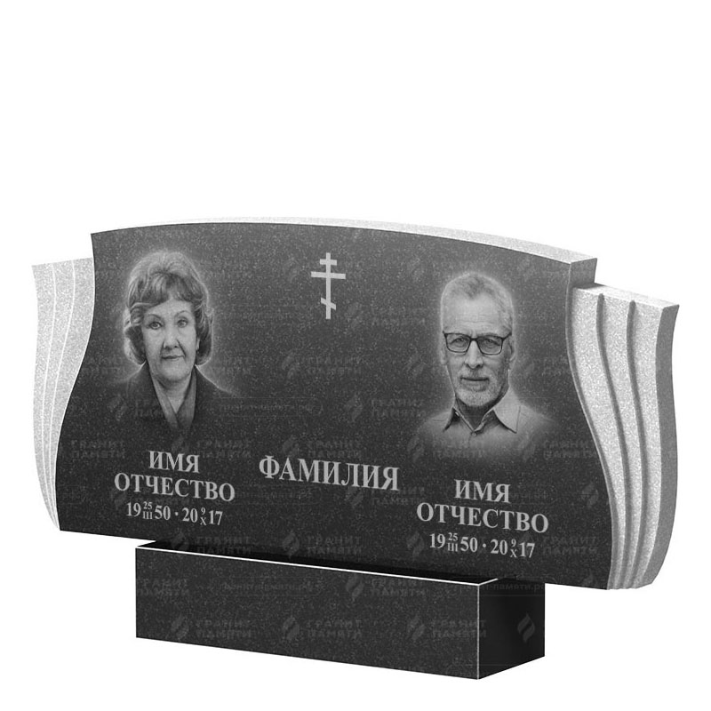 Гранитные памятники в Волжском | Двойной гранитный памятник ФГ-264