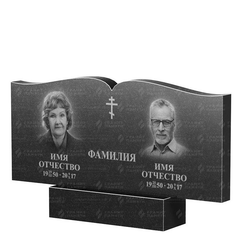 Гранитные памятники в Волжском | Двойной гранитный памятник ФГ-259