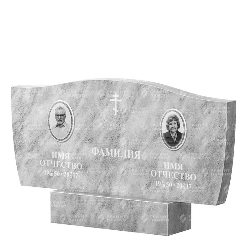 Памятники из мрамора в Волжском | Двойной мраморный памятник ФМ-258
