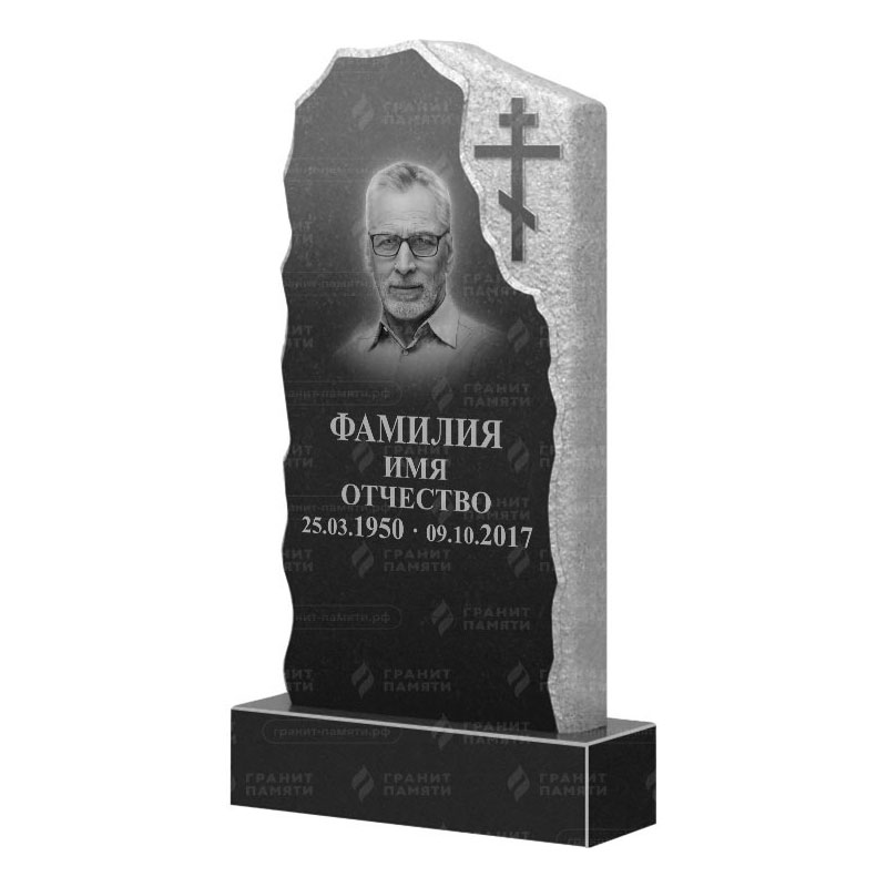 Памятники из гранита с обколом, скалы в Волжском | Гранитный памятник ФГ-231