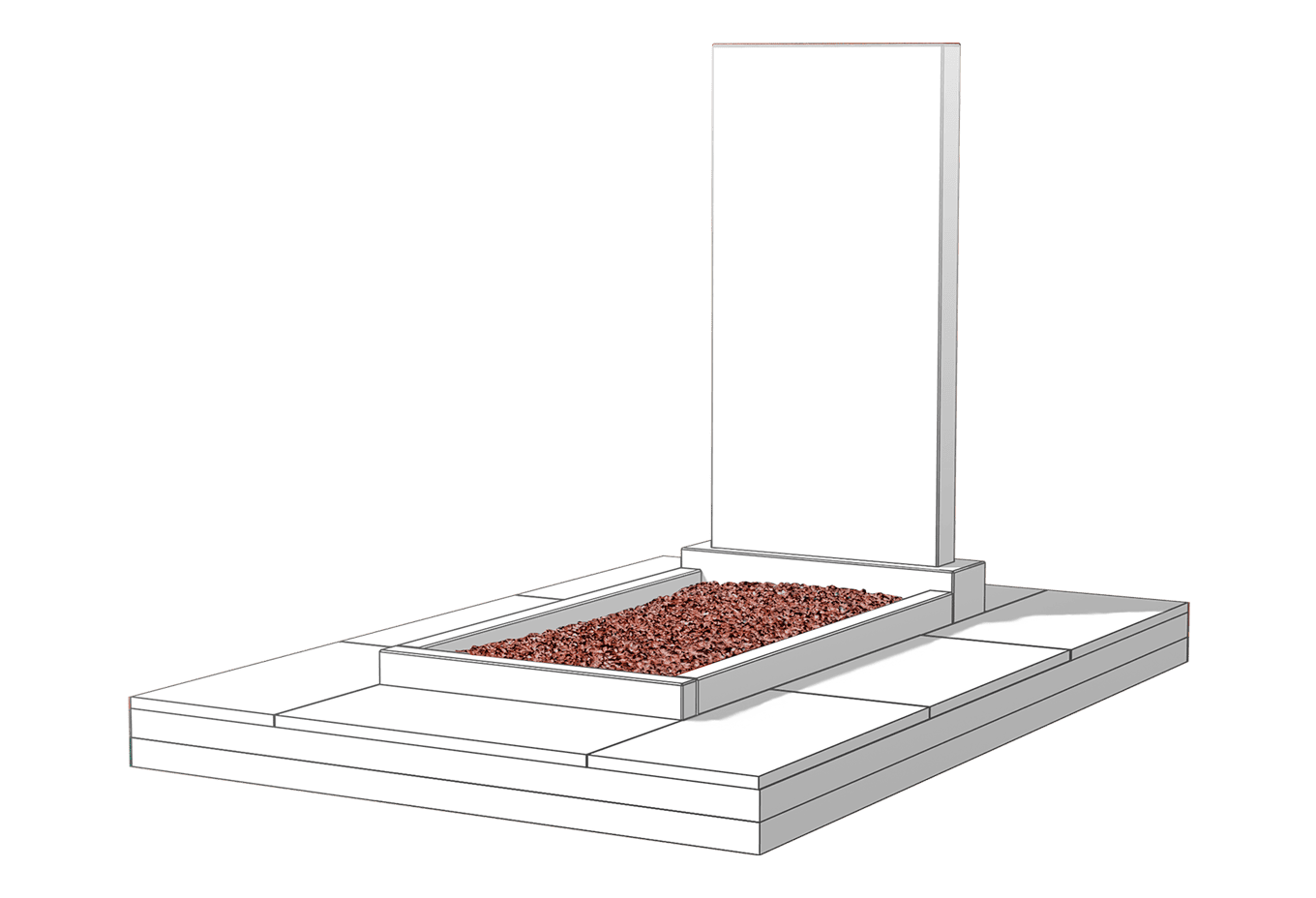 Засыпка цветника камушками в Волжском