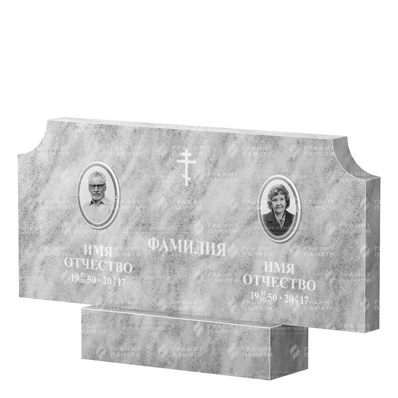 Памятники из мрамора в Волжском | Двойной мраморный памятник ФМ-253