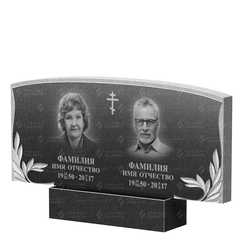 Памятники из гранита двойные в Волжском | Двойной гранитный памятник ФГ-135