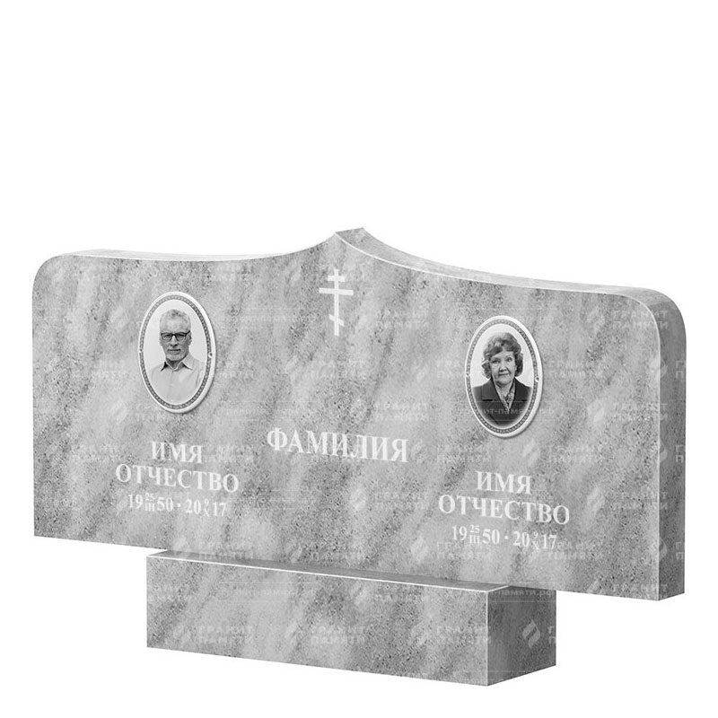 Памятники из мрамора в Волжском | Двойной мраморный памятник ФМ-260