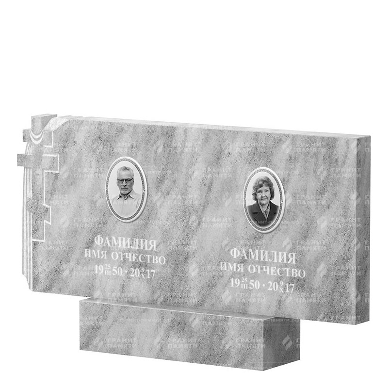 Памятники из мрамора в Волжском | Двойной мраморный памятник ФМ-139