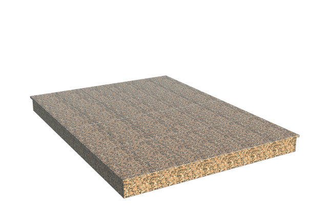 Площадки на могилу в Волжском | Площадка с вертикальной (15 см) облицовкой Южно-султаевским гранитом