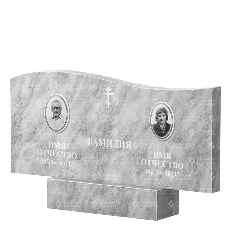 Памятники из мрамора в Волжском | Двойной мраморный памятник ФМ-255