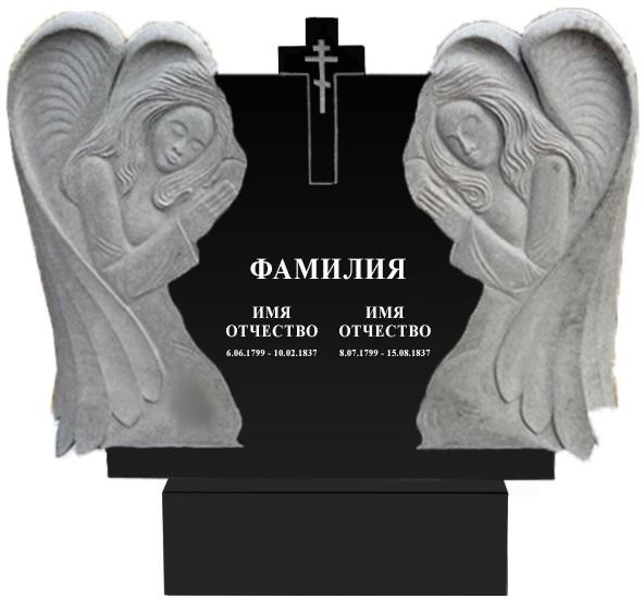 Памятники с ангелом на могилу в Волжском | Гранитный памятник Ангел №1