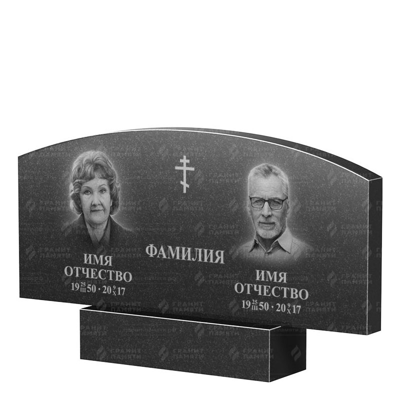 Памятники из гранита двойные в Волжском | Двойной гранитный памятник ФГ-256