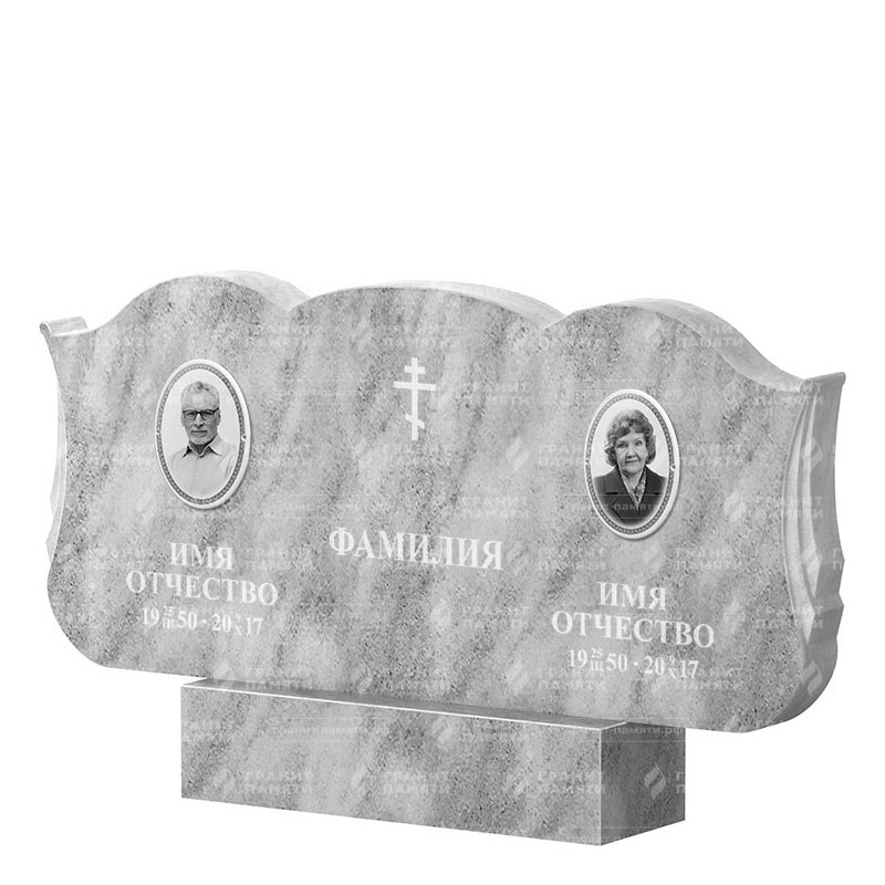 Памятники из мрамора в Волжском | Двойной мраморный памятник ФМ-261