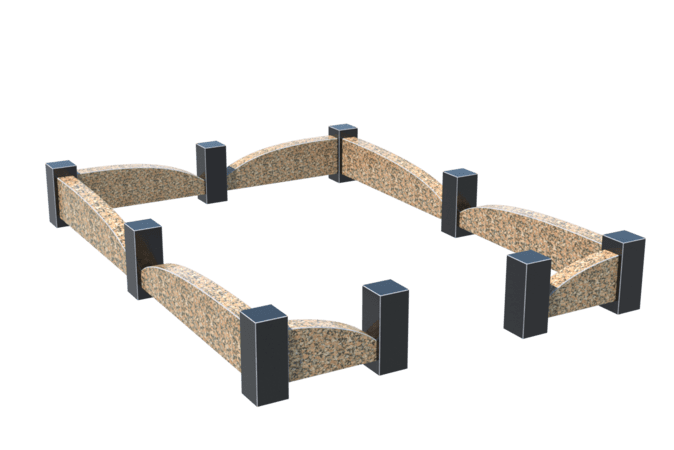 Цоколи на могилу в Волжском | Цоколь на могилу №0046