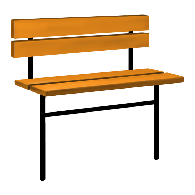 Металлические оградки, столы, скамейки в Волжском | Скамейка №3 со спинкой