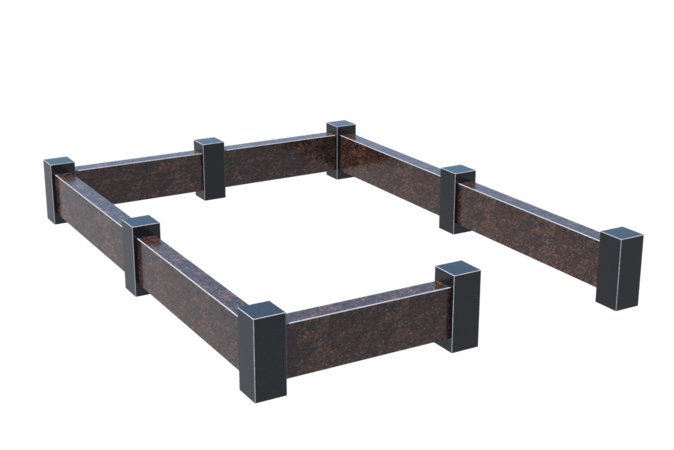 Цоколи на могилу в Волжском | Цоколь на могилу №0033