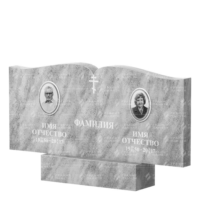 Памятники из мрамора в Волжском | Двойной мраморный памятник ФМ-259