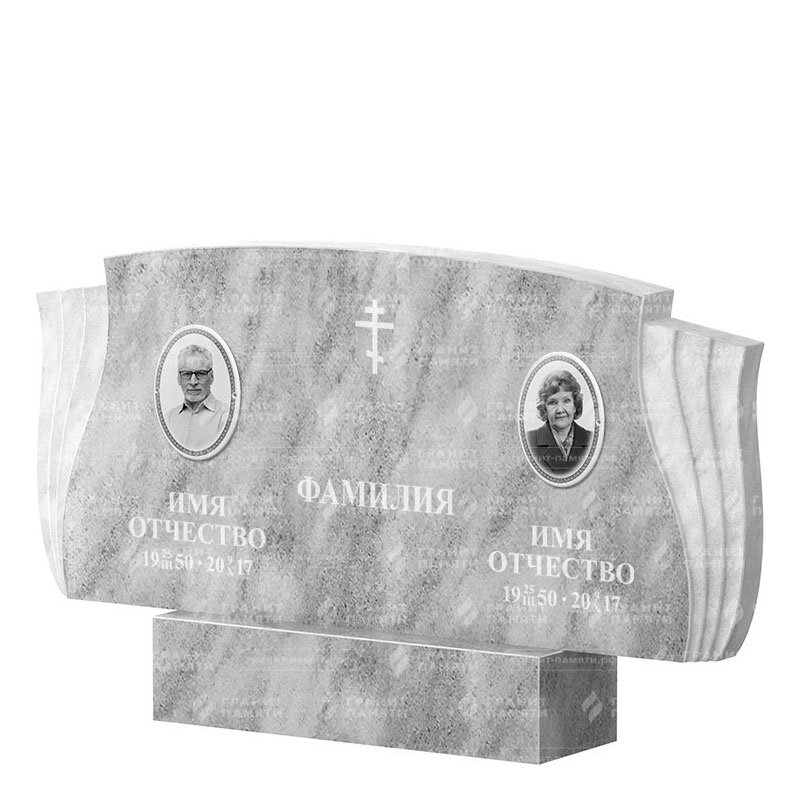 Памятники из мрамора в Волжском | Двойной мраморный памятник ФМ-264