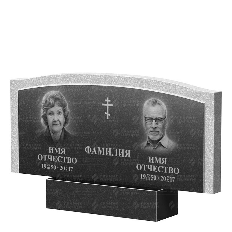 Памятники из гранита двойные в Волжском | Двойной гранитный памятник ФГ-131