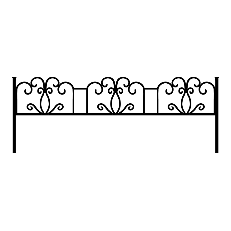 Металлические оградки, столы, скамейки в Волжском | Оградка №4