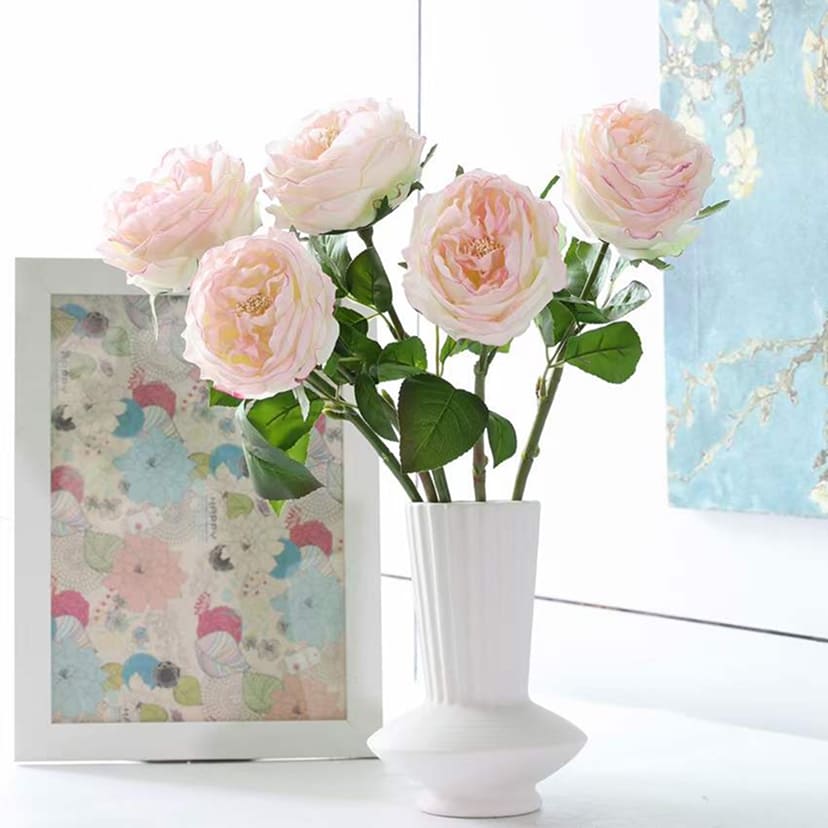 Искусственные цветы в Волжском | Цветок искусственный «Роза пионовидная», молочно-розовая, одиночный