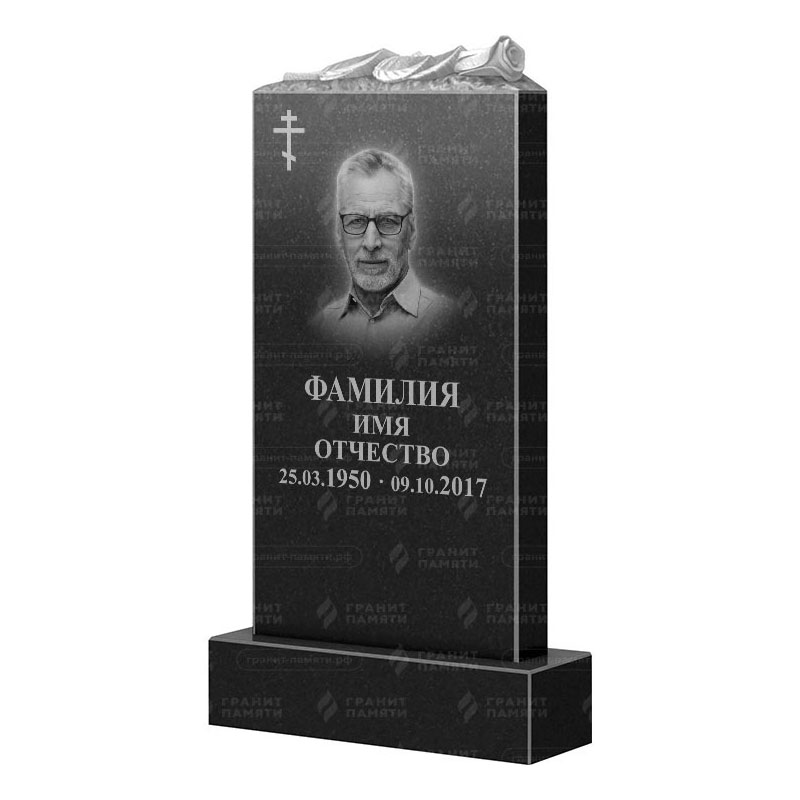 Памятники из гранита с цветами в Волжском | Гранитный памятник ФГ-105