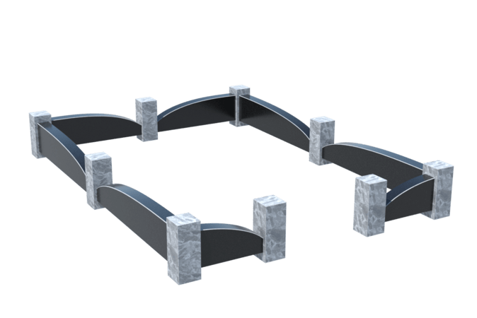 Цоколи на могилу в Волжском | Цоколь на могилу №0041