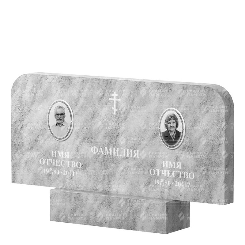 Памятники из мрамора в Волжском | Двойной мраморный памятник ФМ-254