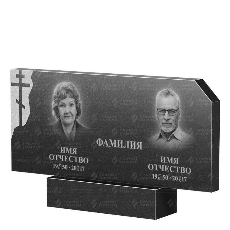 Памятники из гранита двойные в Волжском | Двойной гранитный памятник ФГ-134